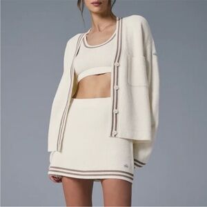 Tennis Club Sweater Knit Cardigan - Cream - brand new with tag